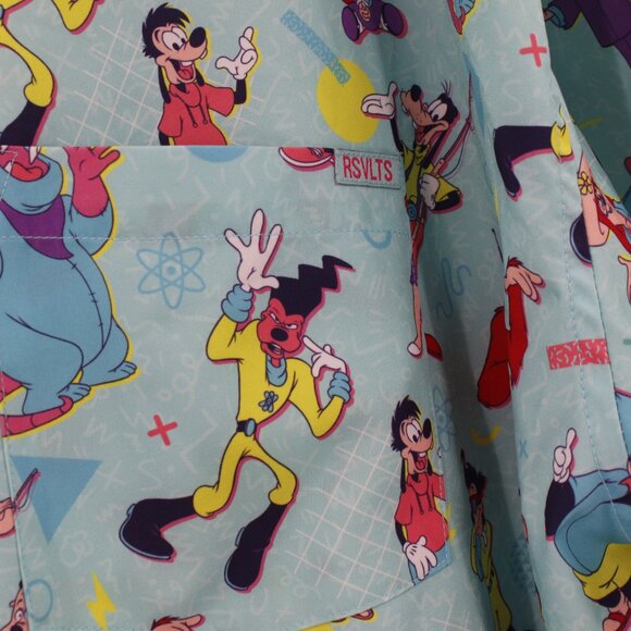 RSVLTS Shirt Mens 3XL Disney A Goofy Movie The Whole Goofin Gang Button Down - Picture 6 of 15